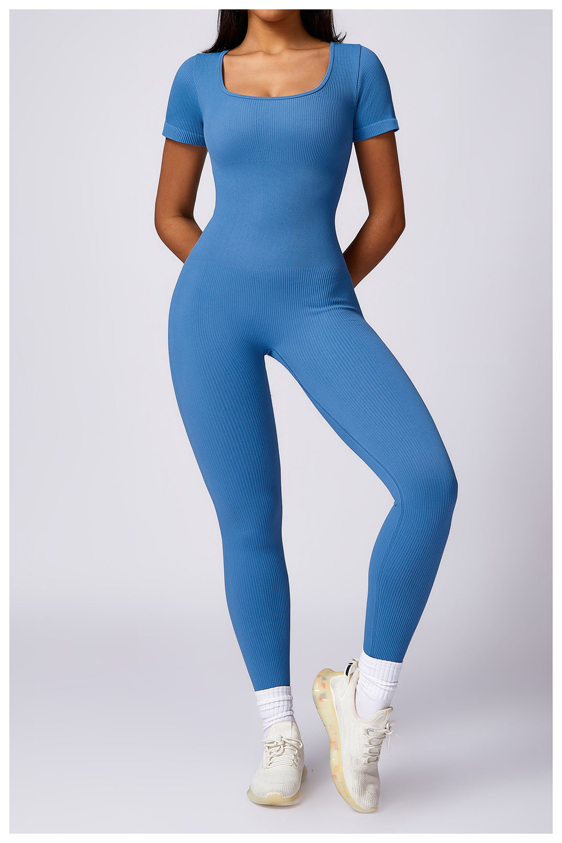 Short-sleeved Fitness Sports Jumpsuit